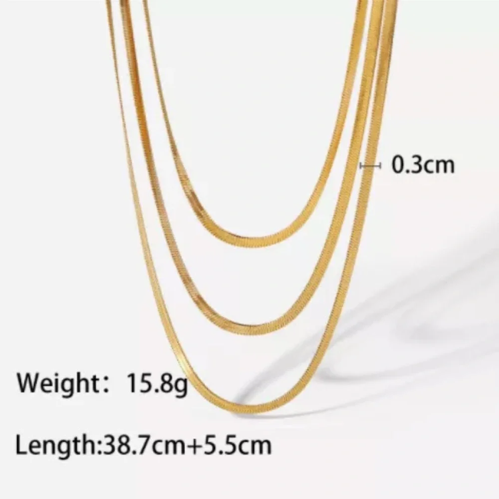 🌟Fashion Multilayer Snake Chain Choker Necklace - Picture 5 of 5